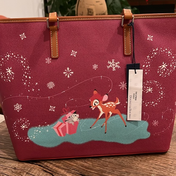 Dooney & Bourse 2023 Disney Parks Mickey Classics Christmas Tote Purse Bag NEW - Picture 4 of 11